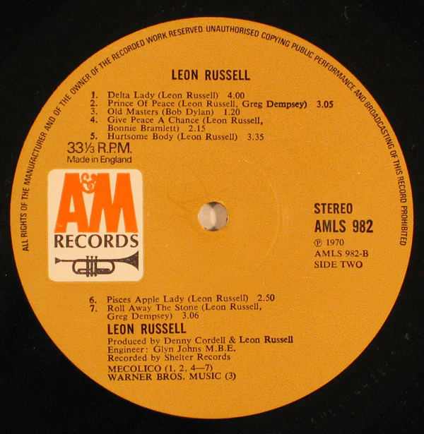 Leon Russell - Leon Russell (LP, Album) - Image 4