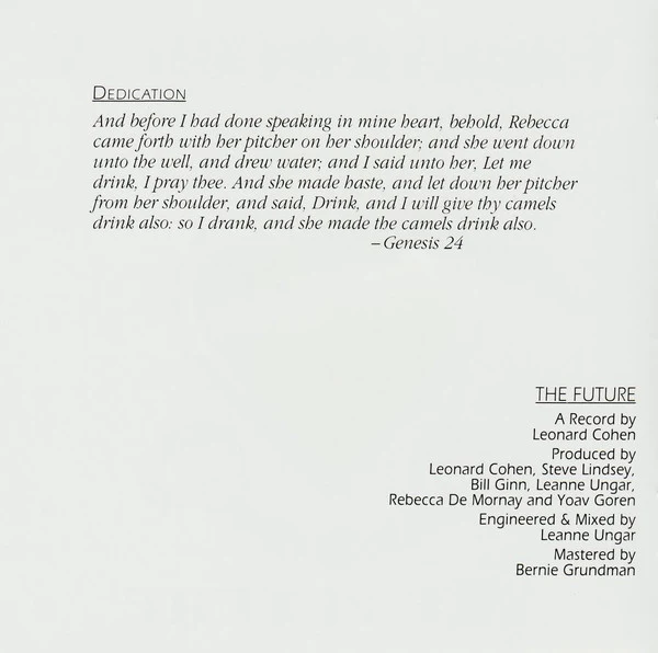 Leonard Cohen - The Future (CD, Album, RE) - Image 5