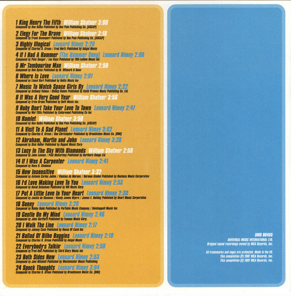 Leonard Nimoy & William Shatner - Spaced Out (The Very Best Of..) (CD, Comp, RP) - Image 2