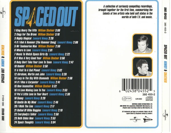Leonard Nimoy & William Shatner - Spaced Out (The Very Best Of..) (CD, Comp, RP) - Image 3