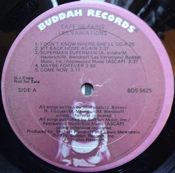 Les Variations* - Café De Paris (LP, Album, Promo) - Image 5