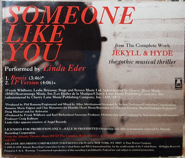 Linda Eder - Someone Like You (CD, Single, Promo) - Image 2