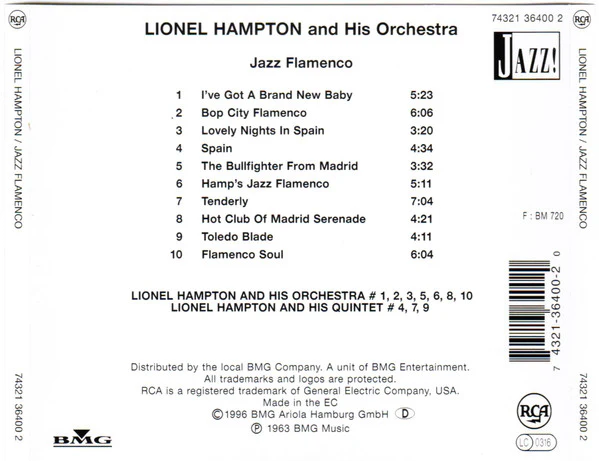 Lionel Hampton And His Orchestra - Jazz Flamenco (CD) - Image 2