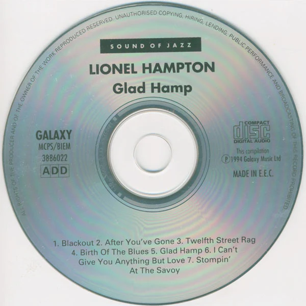 Lionel Hampton - Glad Hamp (CD, Album, RE) - Image 3