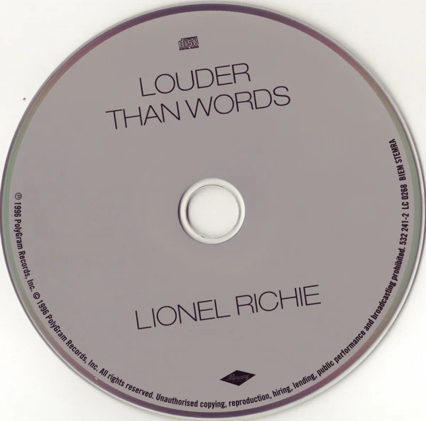Lionel Richie - Louder Than Words (CD, Album) - Image 3