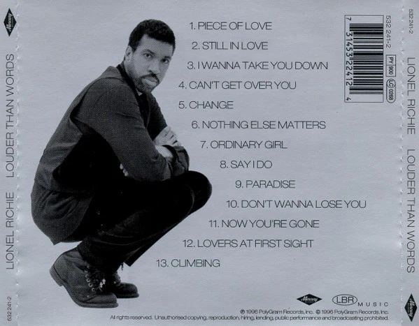 Lionel Richie - Louder Than Words (CD, Album, PMD) - Image 2