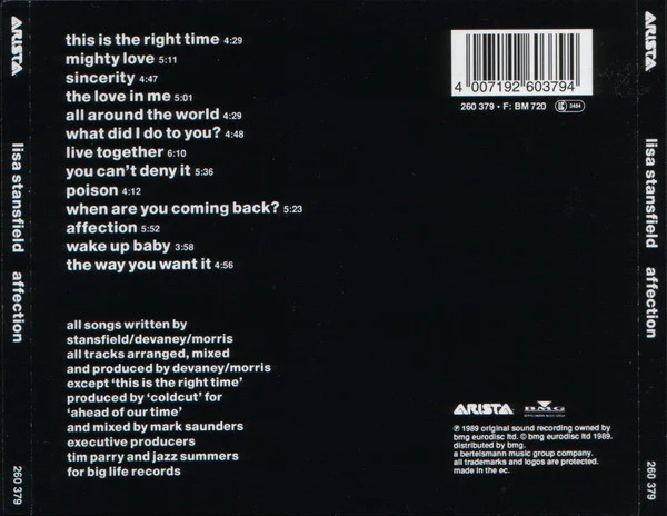 Lisa Stansfield - Affection (CD, Album) - Image 2