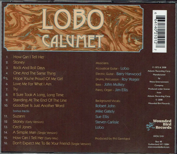 Lobo (3) - Calumet (CD, Album) - Image 2