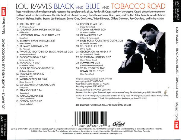 Lou Rawls - Black And Blue And Tobacco Road (CD, Comp, RM) - Image 2