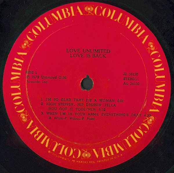 Love Unlimited - Love Is Back (LP, Album) - Image 3