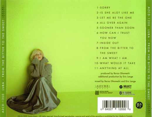 Luba - From The Bitter To The Sweet (CD, Album) - Image 2