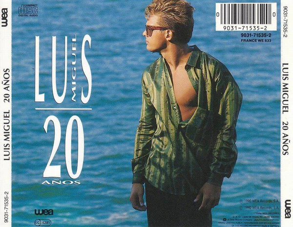 Luis Miguel - 20 Años (CD, Album) - Image 2