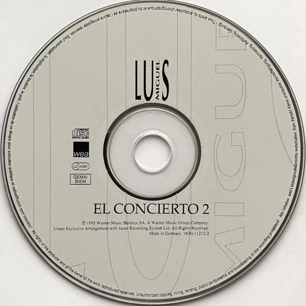 Luis Miguel - El Concierto (2xCD, Album, sli) - Image 4