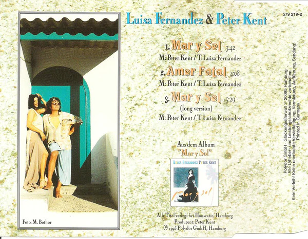 Luisa Fernandez & Peter Kent - Mar Y Sol (CD, Single) - Image 2