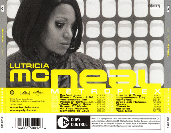 Lutricia McNeal - Metroplex (CD, Album, Copy Prot.) - Image 4