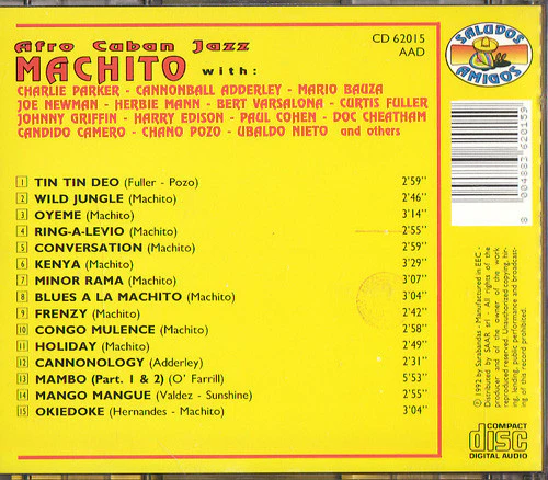 Machito - Afro Cuban Jazz, Mambo In Jazz (CD, Comp) - Image 2
