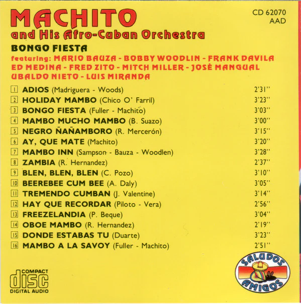 Machito And His Afro-Cuban Orchestra* - Bongo Fiesta (CD) - Image 2