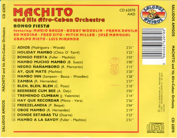 Machito And His Afro-Cuban Orchestra* - Bongo Fiesta (CD) - Image 3