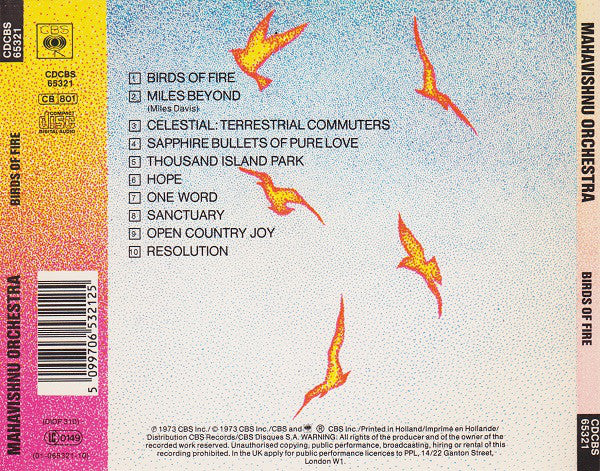 Mahavishnu Orchestra - Birds Of Fire (CD, Album, RE) - Image 2
