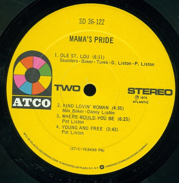 Mama's Pride (2) - Mama's Pride (LP, Album, Pre) - Image 4