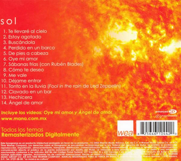 Maná - Esenciales - Sol (CD, Comp, Enh, RM, Dig) - Image 2