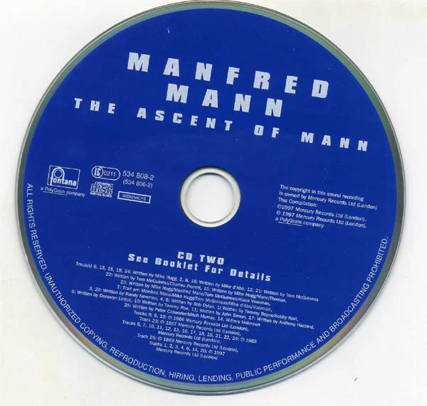 Manfred Mann - The Ascent Of Mann  (1966 To 1969 The Fontana Years) (2xCD, Comp, RM) - Image 4