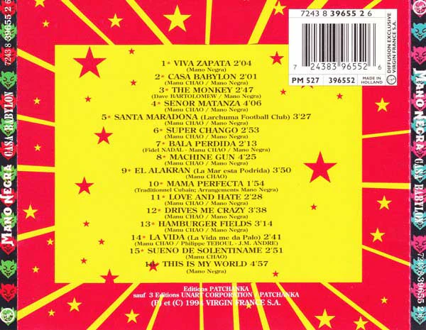 Mano Negra - Casa Babylon (CD, Album) - Image 3