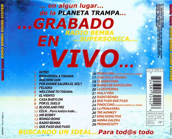 Manu Chao - Radio Bemba Sound System (CD, Album) - Image 2