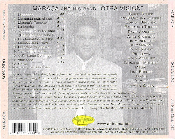 Maraca* And His Band Otra Visión - ¡Sonando! (CD, Album) - Image 2