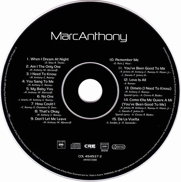Marc Anthony - Marc Anthony (CD, Album) - Image 3