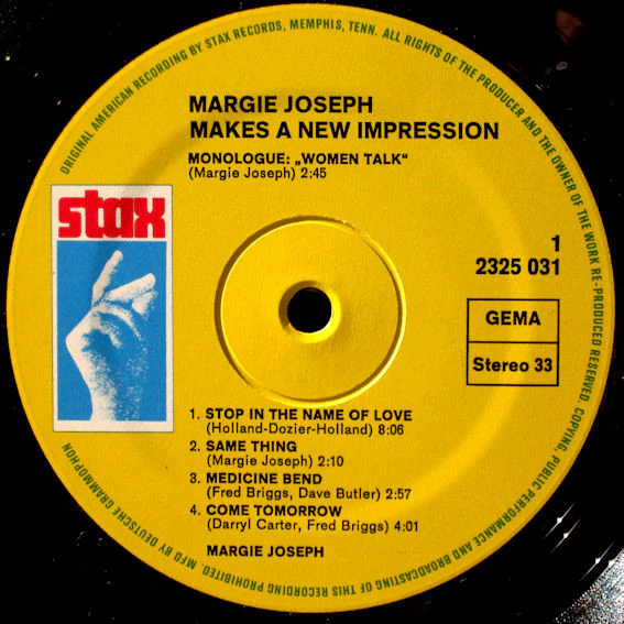 Margie Joseph - Margie Joseph Makes A New Impression (LP, Album) - Image 3