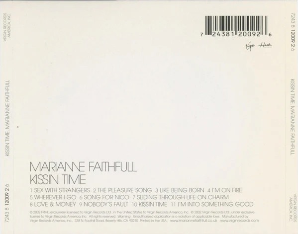 Marianne Faithfull - Kissin Time (CD, Album) - Image 4