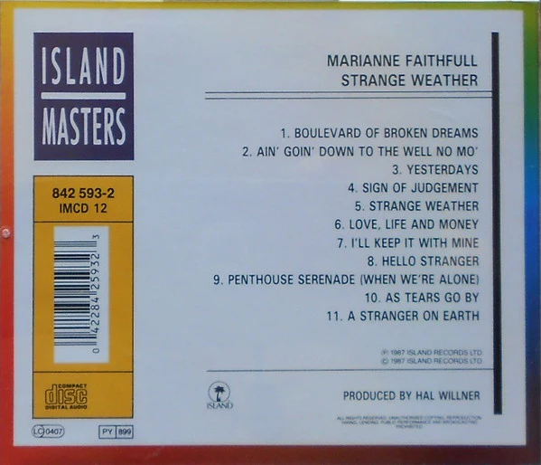 Marianne Faithfull - Strange Weather (CD, Album) - Image 2