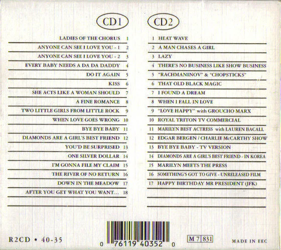 Marilyn Monroe - The Gold Collection - Classic Performances (2xCD, Comp) - Image 2