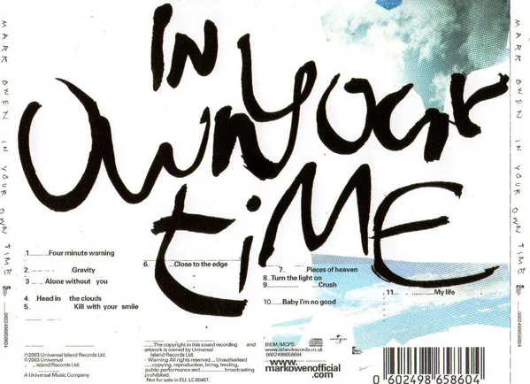 Mark Owen - In Your Own Time (CD, Album) - Image 2
