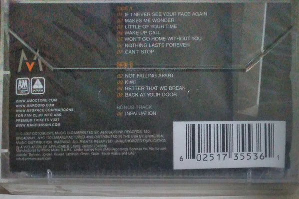 Maroon 5 - It Won't Be Soon Before Long (Cass, Album) - Image 2
