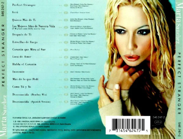 Marta Sánchez - Perfect Stranger (CD, Album) - Image 2
