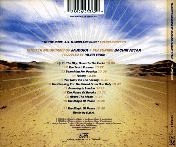 Master Musicians Of Jajouka Featuring Bachir Attar - Master Musicians Of Jajouka (CD, Album) - Image 2