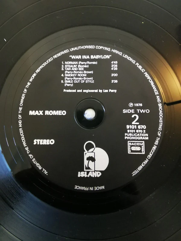 Max Romeo & The Upsetters - War Ina Babylon (LP, Album, RE) - Image 3