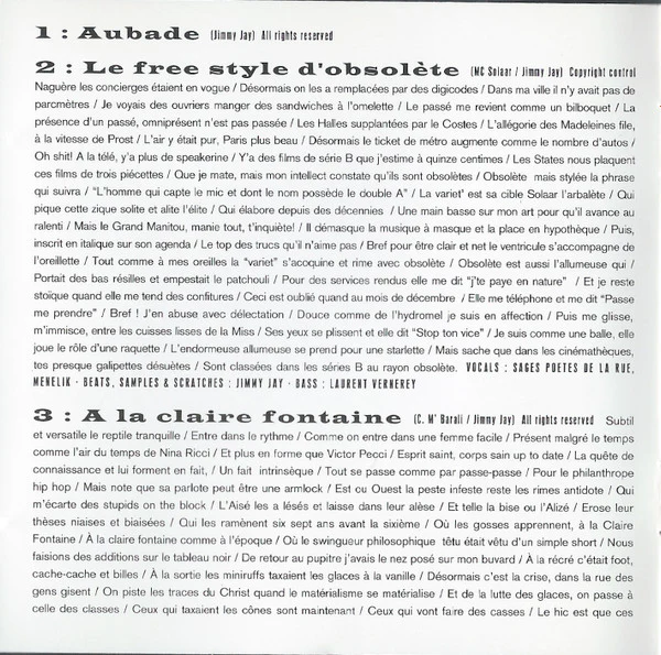 MC Solaar - Prose Combat (CD, Album) - Image 5