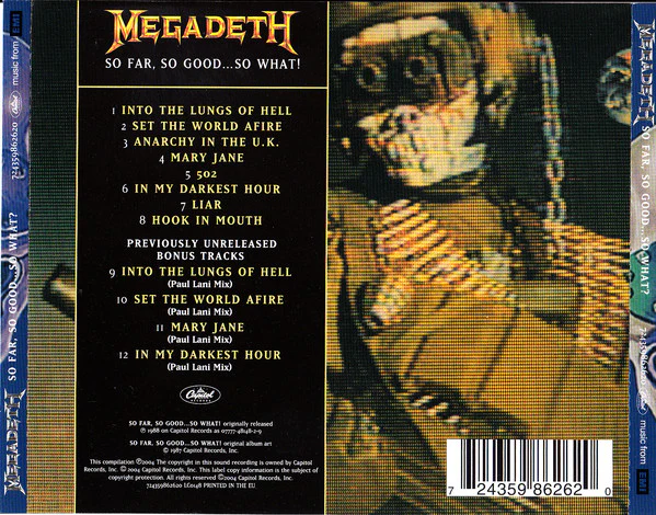 Megadeth - So Far, So Good... So What! (CD, Album, RE, RM, Rem) - Image 2