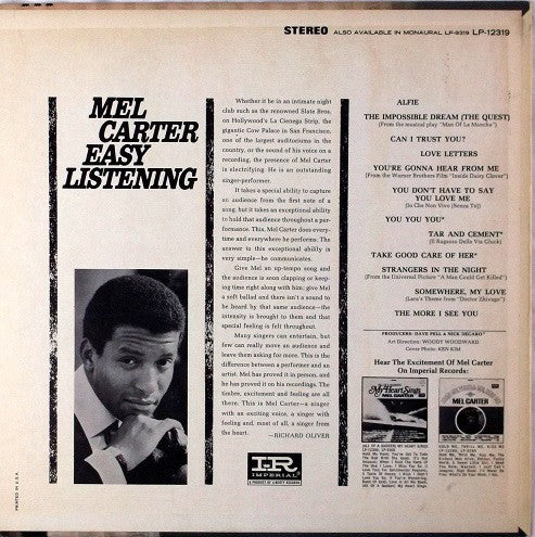 Mel Carter - Easy Listening (LP, Album) - Image 2