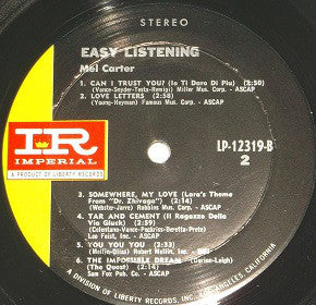 Mel Carter - Easy Listening (LP, Album) - Image 4