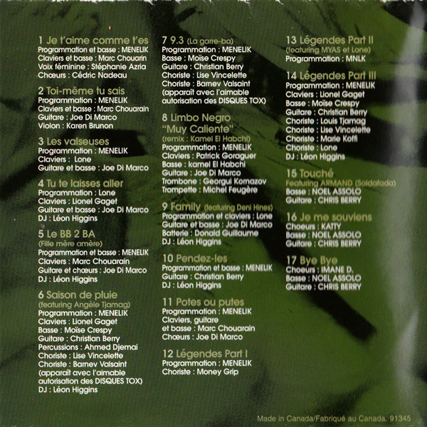 Ménélik* - O.Q.P (CD, Album) - Image 4
