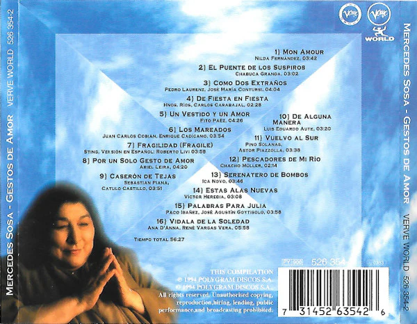 Mercedes Sosa - Gestos De Amor (CD, Album, RE) - Image 2