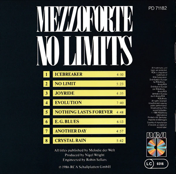 Mezzoforte - No Limits (CD, Album) - Image 2
