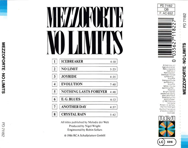 Mezzoforte - No Limits (CD, Album) - Image 3