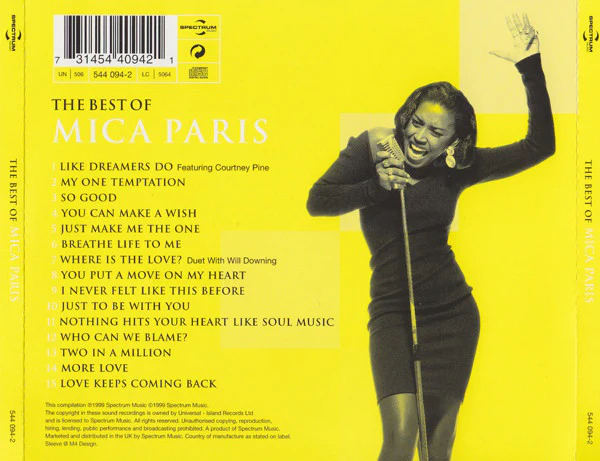Mica Paris - The Best Of Mica Paris (CD, Comp) - Image 4