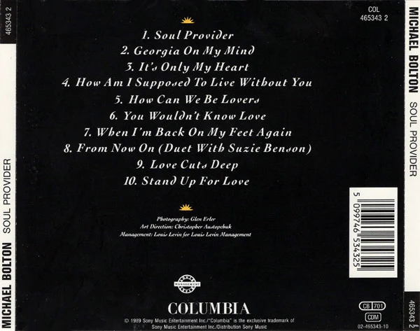 Michael Bolton - Soul Provider (CD, Album, RP) - Image 2