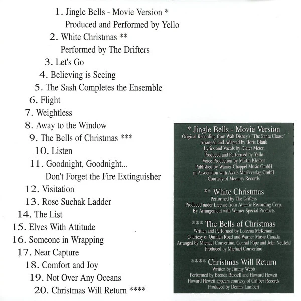 Michael Convertino - The Santa Clause (Original Motion Picture Soundtrack) (CD) - Image 4